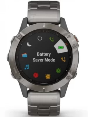 Image of Garmin Fenix 6 Pro Sapphire Edition Grey Titanium Bracelet...