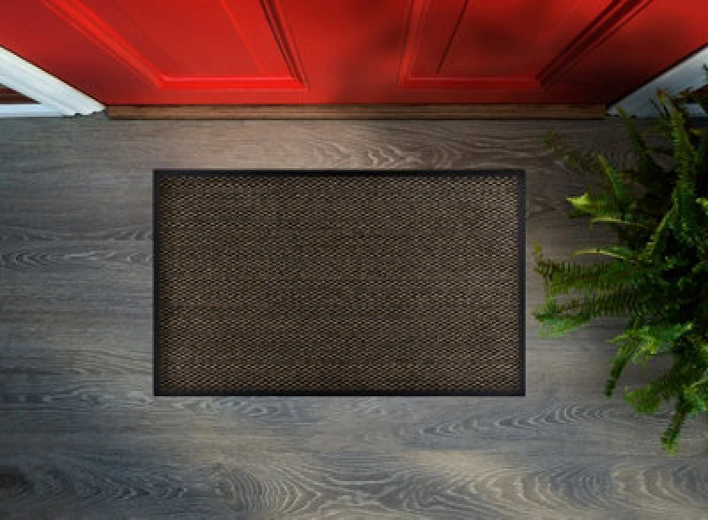 Image of RugsX Doormat Texas 403 Antislip, Outdoor, Indoor, Gum - Beige 50X80 Cm