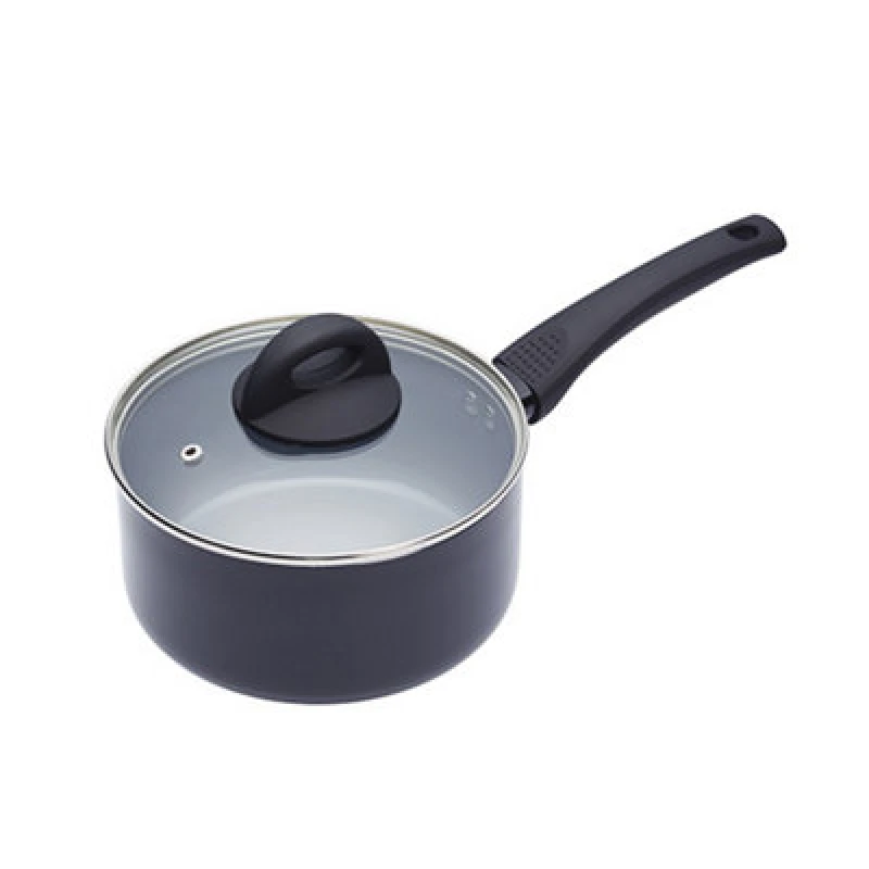 Image of Masterclass Ceramic Non-Stick Induction Ready 18cm Saucepan Grey