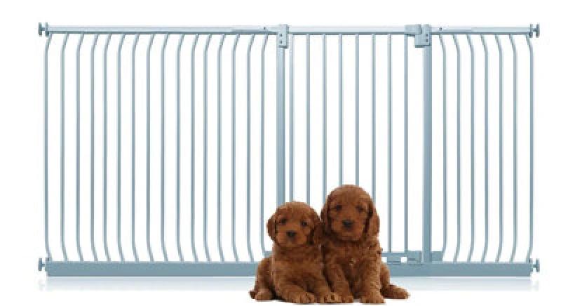 Image of Bettacare Extra Tall Elite Dog Gate, 225Cm - 234Cm, Matt Grey, Extra Tall 96.8Cm In Height, Pressure Fit Pet Gate