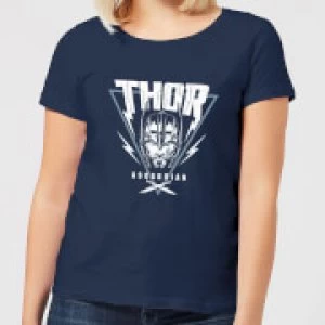 Image of Marvel Thor Ragnarok Asgardian Triangle Womens T-Shirt - Navy - M