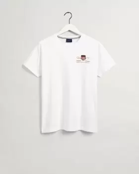 Image of GANT Men Archive Shield Embroidery T-Shirt (4XL) White