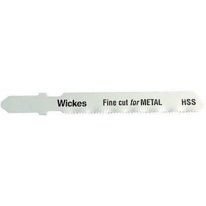 Image of Wickes T Shank Fine Cut Jigsaw Blade for Metal Pack 5