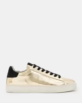 Image of AllSaints Shana Metallic Low Top Leather Sneakers