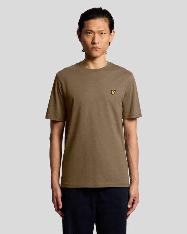 Image of Lyle & Scott Mens Cotton Crew Neck T-Shirt in Khaki