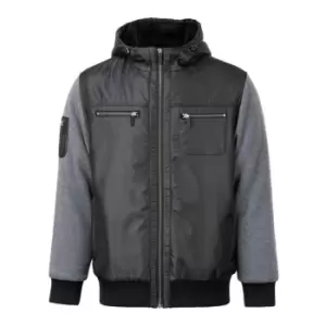 Image of No Fear Lined Zip Jacket Mens - Black