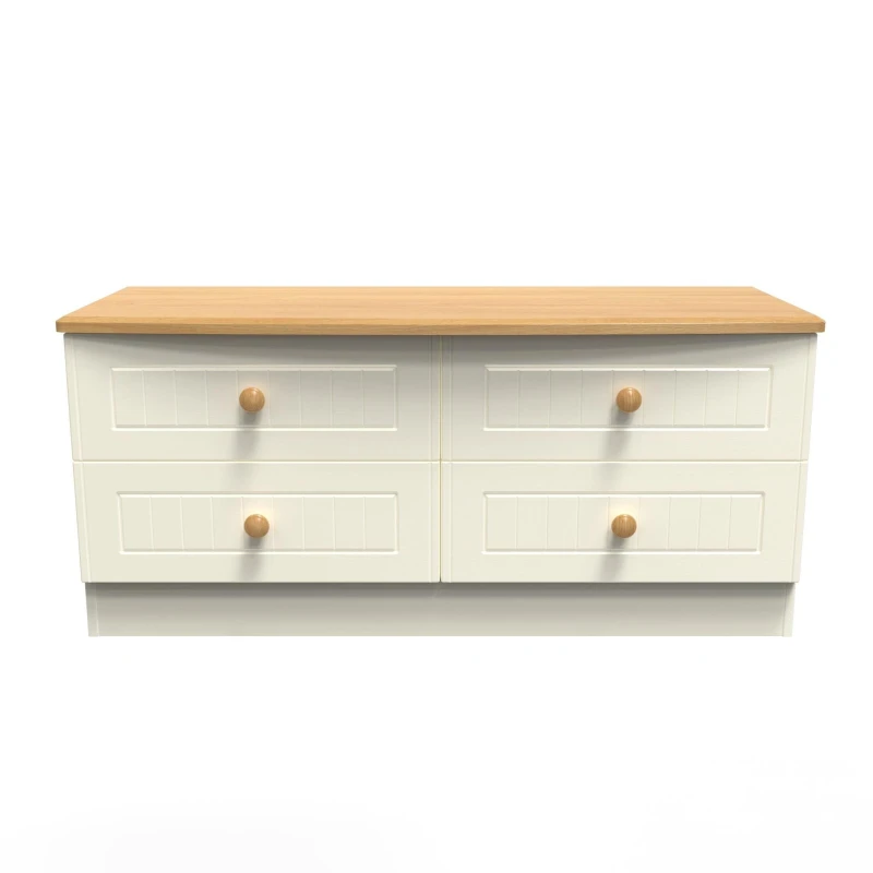 Image of Ready Assembled 2 U Lancaster 4 Drawer Bed Box (Ready Assembled) Cream
