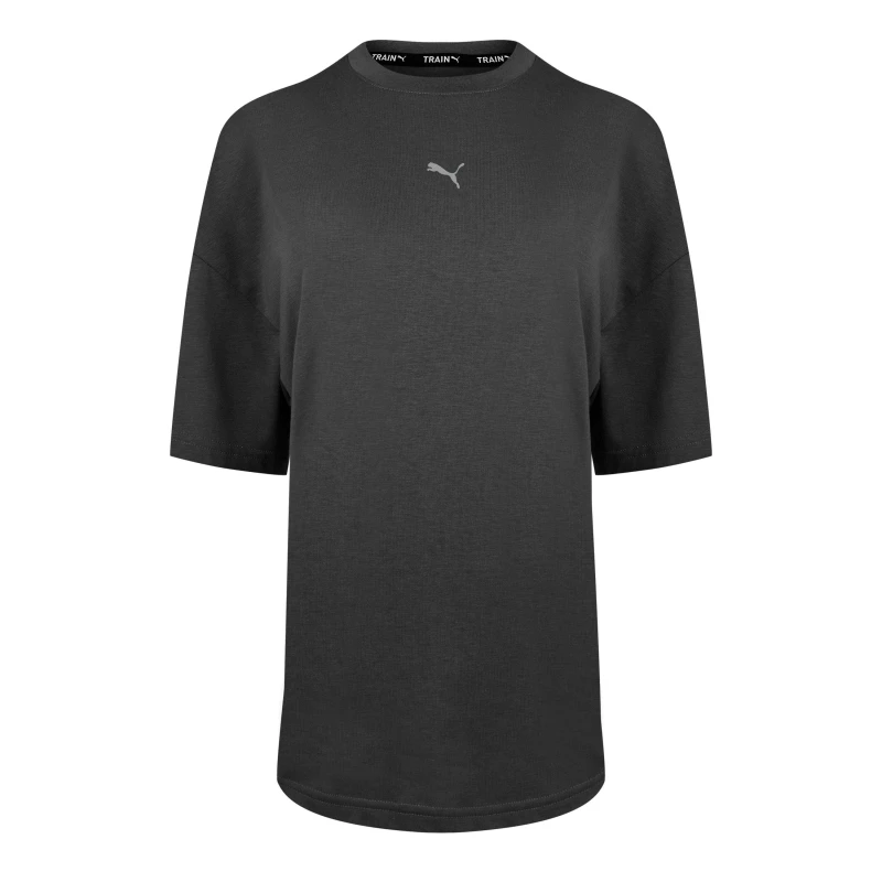 Image of Puma Train Oversized Tee T-Shirt Womens - Grey Grey 8