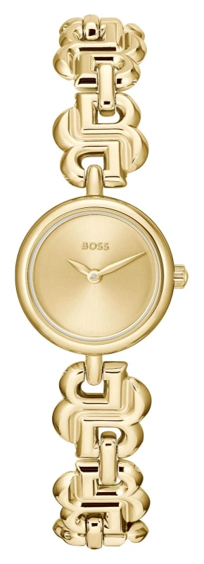 Image of BOSS 1502794 Double B Dressy (23mm) Gold Dial / Gold PVD Watch