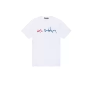 Image of French Connection Embroidery Oui Madame T-Shirt - White