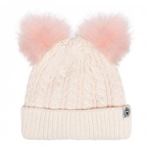 Image of Requisite Pom-Pom Hat Junior Girls - Cream