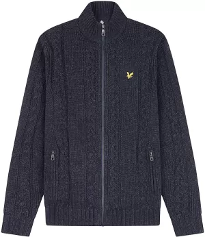 Image of Lyle & Scott Lyle & Scott Cable Knit Zip Through Cardigan