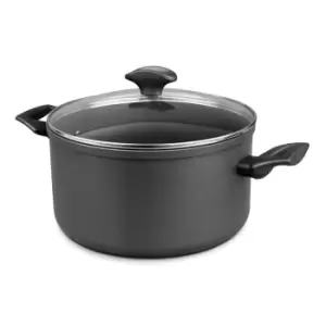 Image of Prestige 9x Tougher Aluminium Stock Pot 24cm Black
