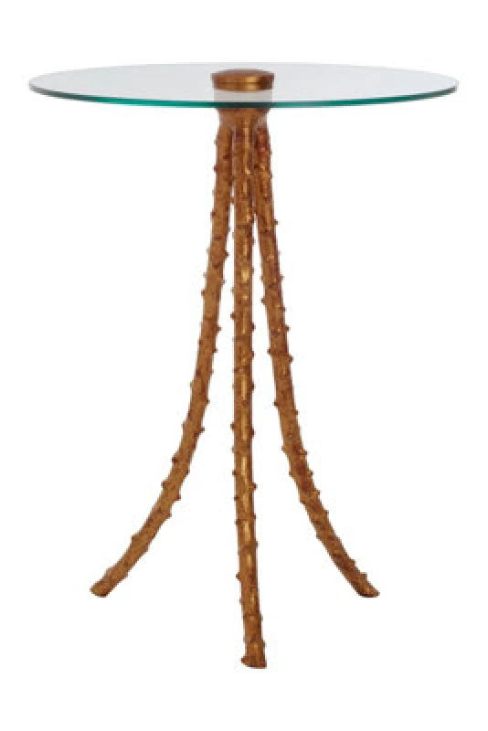 Image of Premier Housewares Versatile Large Side Table, Sleek Corner Table, Compact Side Table By The Couch, Functional Bedside Table Gold