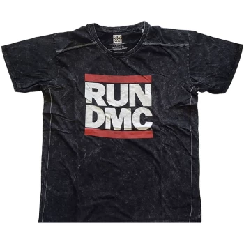 Image of Run DMC - Logo Unisex Medium T-Shirt - Black