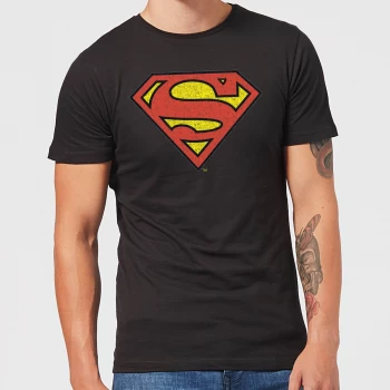 Image of Originals Official Superman Crackle Logo Mens T-Shirt - Black - 5XL