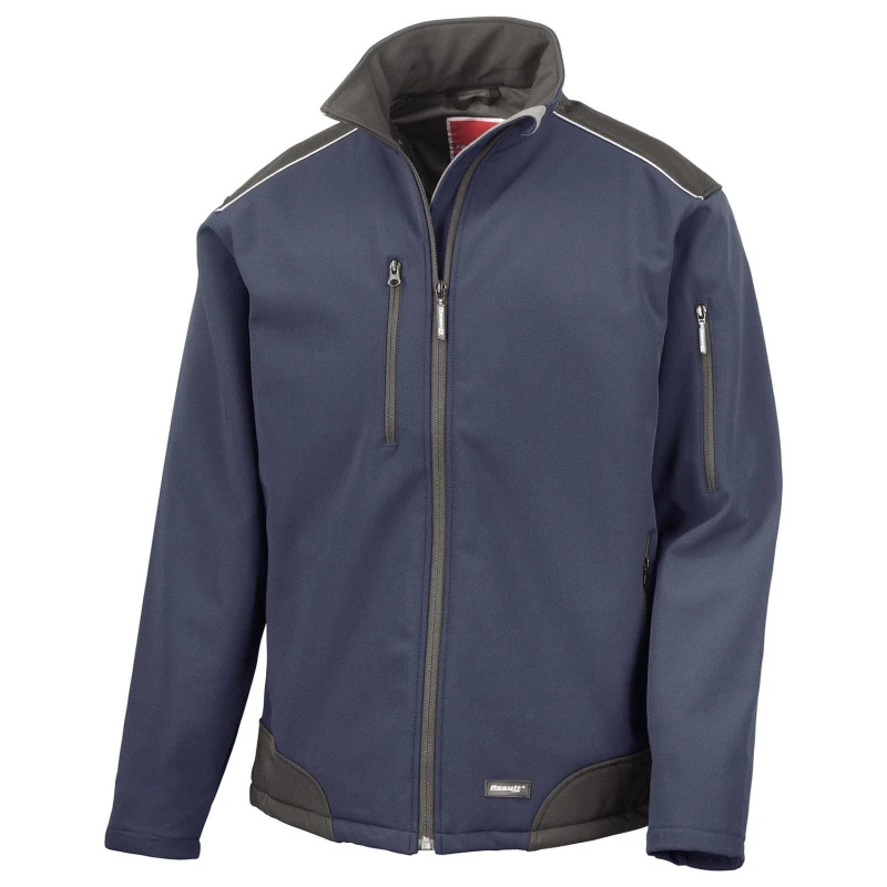 Image of Result Result Men Ripstop Soft Shell Jacket in Navy Size: Small Navy S Male 5063527389220
