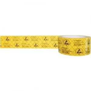 Image of ESD tape 1 Rolls Yellow Black L x W 50 m x 50 mm BJZ
