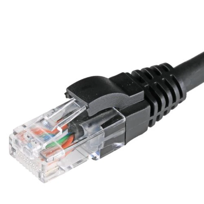 Image of Cablenet 10m Cat5e RJ45 Black U/UTP LSOH 24AWG Snagless Booted Patch L