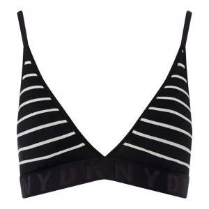 Image of DKNY Triangle Liteware Ribbed Bralette - Black