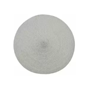 Image of Dove Grey Circular Ribbed Placemat - Walton&co