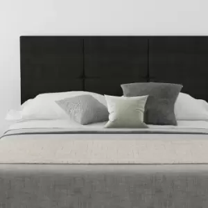 Image of Aspire - Caine Upholstered Headboard, Kimiyo Linen, Charcoal - Headboard 60cm Size Single (90x190)
