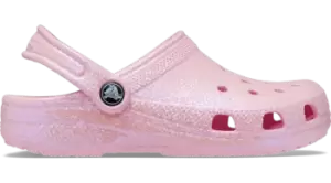 Image of Crocs Classic Glitter Clogs Kids Flamingo C12