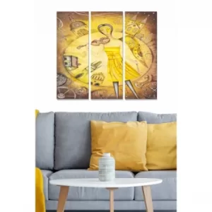 Image of MDF55974457 Multicolor Decorative MDF Painting (3 Pieces)