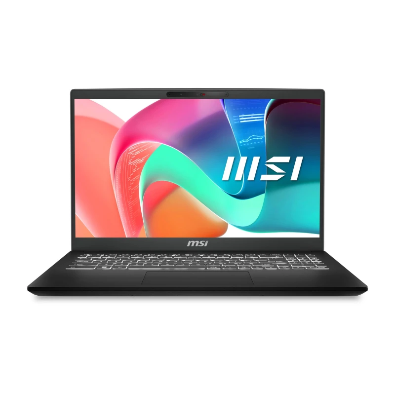 Image of MSI Modern 15 H C2RMG-281UK Intel Core 7 240H Laptop 39.6cm (15.6") Full HD 16GB DDR4-SDRAM 512GB SSD WiFi 6E (802.11ax) Windows 11 Home Black