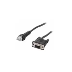 Image of Zebra CBA-RF5-S07ZAR serial cable Black 0.82296 m DB-9 RJ-45