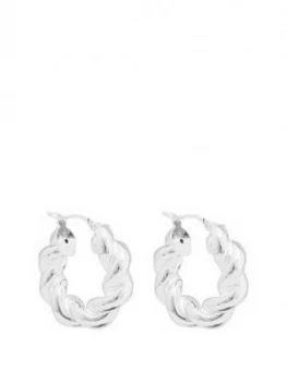 Image of Simply Silver Sterling Silver 925 Polished Chubby Twist Hoop