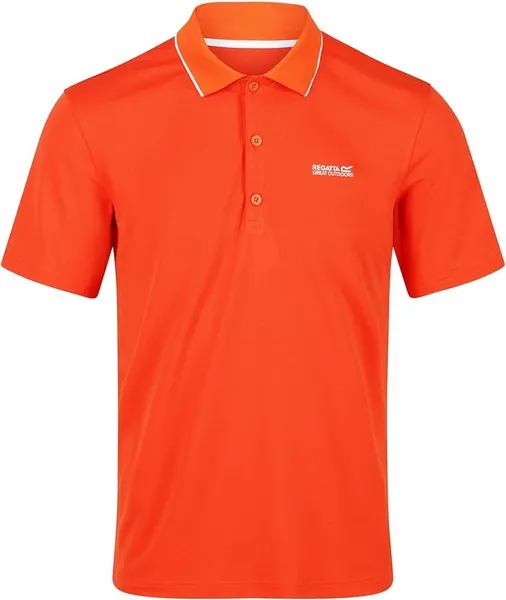 Image of Regatta Mens Maverick V Quick Drying Wicking Polo Shirt L - Chest 41-42' (104-106.5cm) Seal Grey REG199-038-L