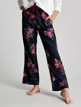 Image of Joules Luna Light Floral Pyjama Pants - Navy, Size XL, Women