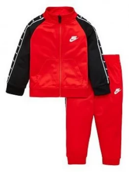 Image of Nike Sportswear Toddler Boys Swoosh Taped Tricot Tracksuit - Red/Black