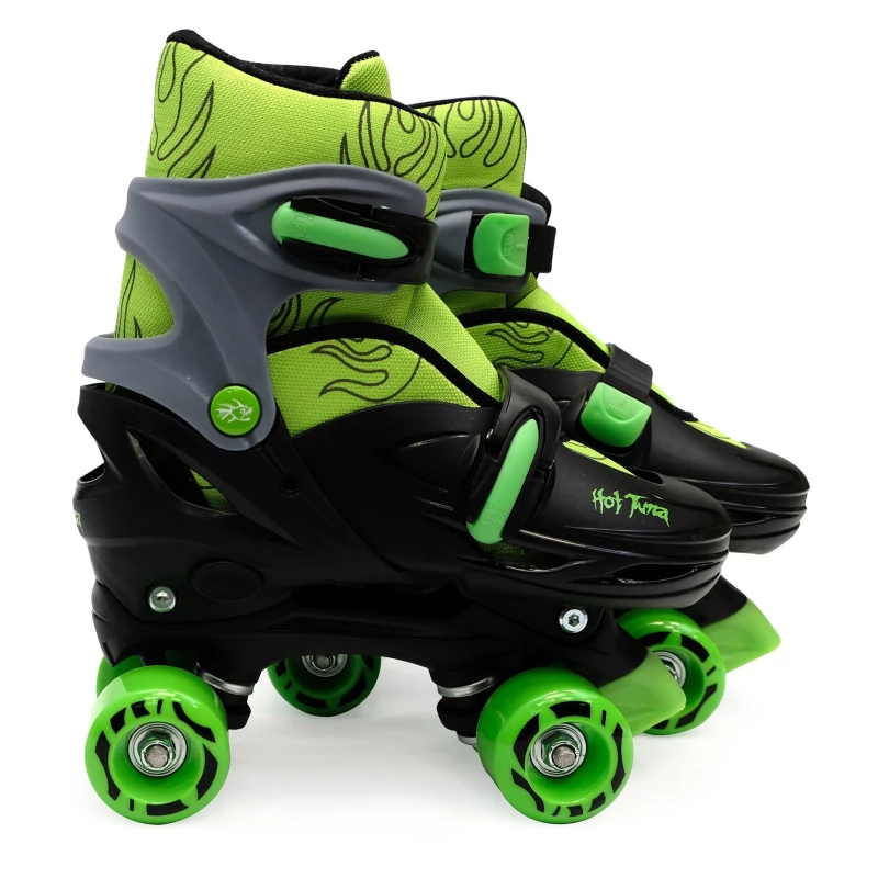 Image of Hot Tuna HotTuna Quad Skates Junior Black/Green male C10-C13