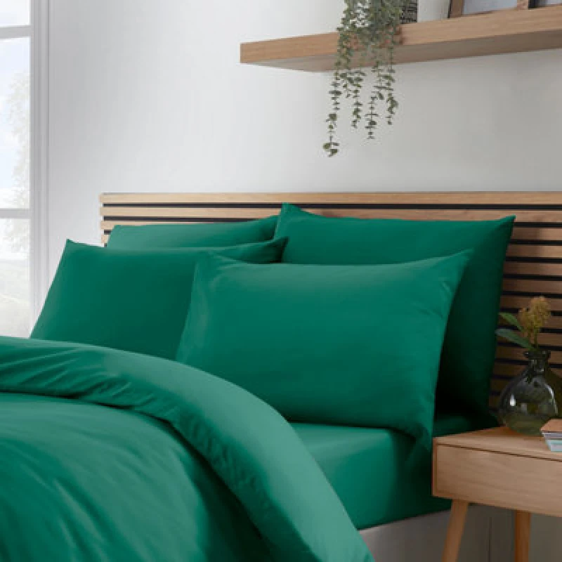 Image of Catherine Lansfield 'So Soft Easy Iron' Standard Pillowcase Pack of 4 Teal