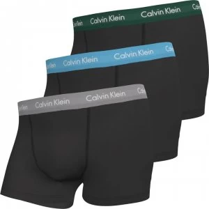 Image of Calvin Klein Stretch Trunks 3 Pack - Black/Jade/Silv