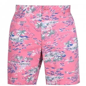 Image of IZOD Saltwater Palm Shorts - Rapture Rose697