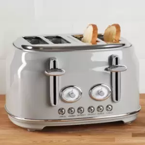 Image of Dunelm Retro 4 Slice Grey Toaster
