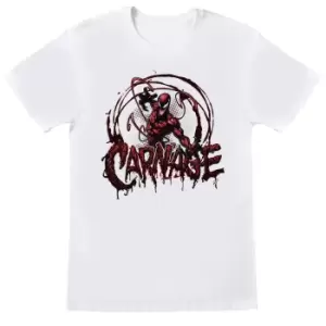 Image of Spider-Man Mens Carnage T-Shirt (M) (White)