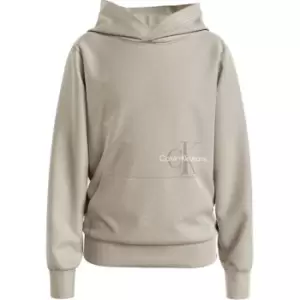 Image of Calvin Klein Jeans Monogram Off Placed Sweatshirt - Cream