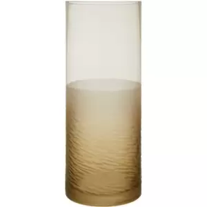 Image of Premier Housewares Room Decor Flower Vase Clear Large Brown Vase Cylindrical Glass Vases For Flowers Black Modern Floor Vase 12 x 12 x 30