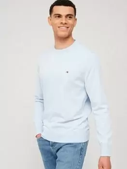 Image of Tommy Hilfiger 1985 Knitted Jumper - Blue, Breezy Blue Size M Men