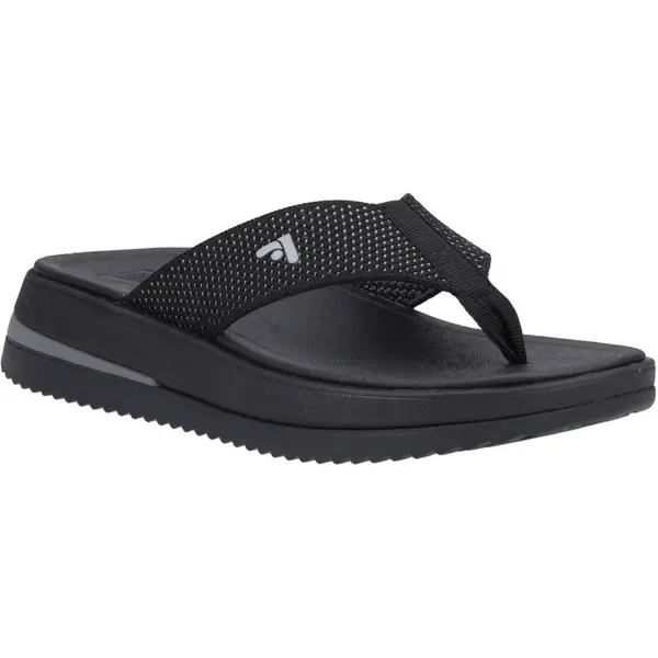 Image of Fitflop Womens Surff Two-tone Toe Post Sandals UK Size 8 (EU 42) Black FIT091-BLACK-8