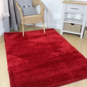 Image of Velvet Rug Red
