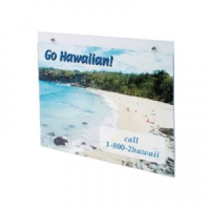 Image of Deflecto Clear Wall Sign Holder A3 Landscape DE48000