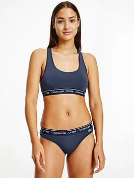 Image of Calvin Klein CK One Recycled Unlined Bralette Gift Set - Blue Size S, Women