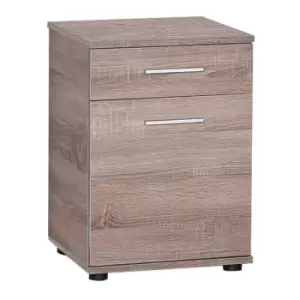 Image of Adore Modern 2 Drawer Bedside Cabinet - Latte Oak - Latte Oak