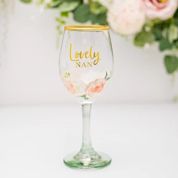 Image of Peaches & Cream Wine Glass - Nan