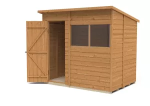 Image of Forest Garden 7 x 5ft Pent Overlap Dip Treated Shed with Assembly